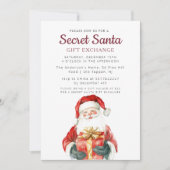 Kerstman met cadeau Geheim Kerstfeest Kaart (Voorkant)