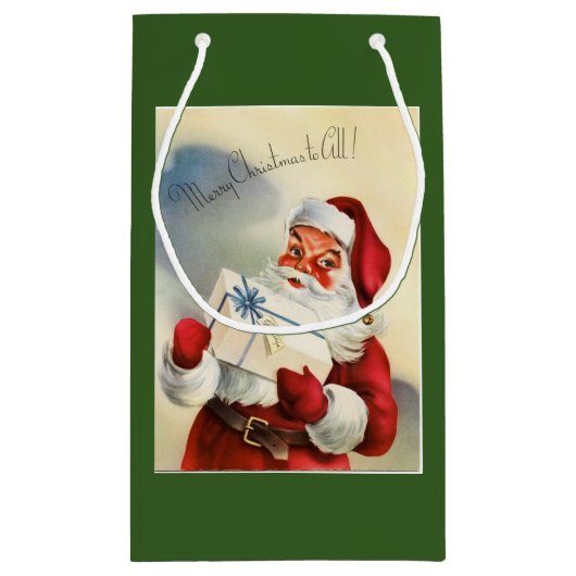  kerstman met Cadeau Klein Cadeauzakje (Achterkant)