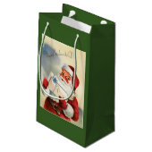  kerstman met Cadeau Klein Cadeauzakje (Achterkant Gekanteld)