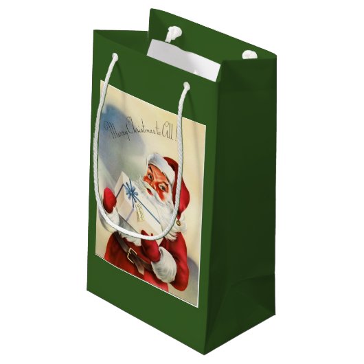  kerstman met Cadeau Klein Cadeauzakje (Achterkant Gekanteld)