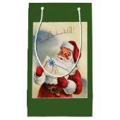  kerstman met Cadeau Klein Cadeauzakje (Voorkant)