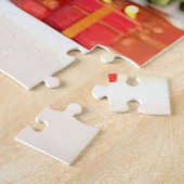 Kerstman met cadeau legpuzzel (Zijkant)