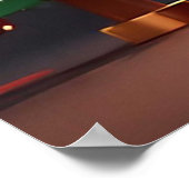 Kerstman met cadeau poster (Hoek)