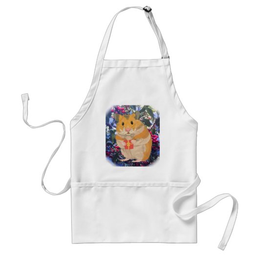 kerstman met cadeau standaard schort (Voorkant)