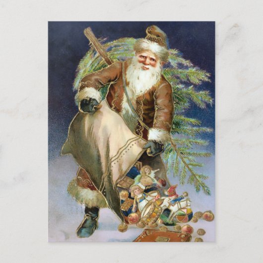  Kerstman met Cadeaus Feestdagenkaart (Voorkant)