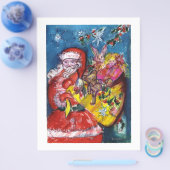 KERSTMAN MET CADEAUS FLYER (Enkel)