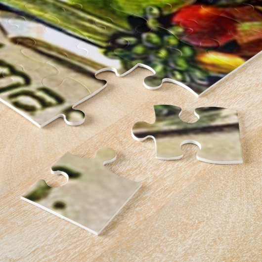 Kerstman met cadeaus legpuzzel (Zijkant)