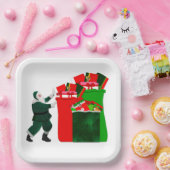 Kerstman met Cadeaus papieren Borden Papieren Bordje (Feest)