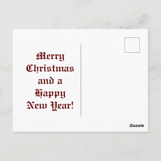  kerstman met cadeautjes briefkaart (Achterkant)