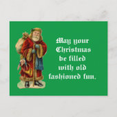  kerstman met cadeautjes briefkaart (Voorkant)