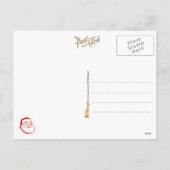 Kerstman met cadeautjes feestdagenkaart (Achterkant)