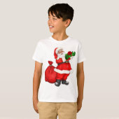 Kerstman met cadeautjes t-shirt (Voorkant volledig)