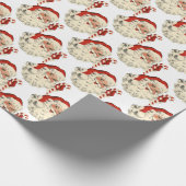  Kerstman met Candy Cane. Cadeaupapier (Hoek)