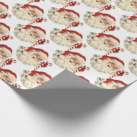  Kerstman met Candy Cane. Cadeaupapier (Hoek)