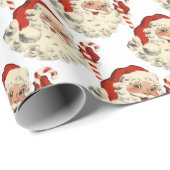 Kerstman met Candy Cane. Cadeaupapier (Rol Hoek)