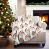  Kerstman met Candy Cane. Fleece Deken