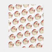  Kerstman met Candy Cane. Fleece Deken (Voorkant)