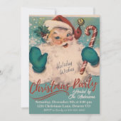  Kerstman met Candy Cane Kerstfeest Kaart (Voorkant)