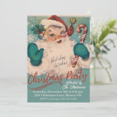  Kerstman met Candy Cane Kerstfeest Kaart (Staand voorkant)