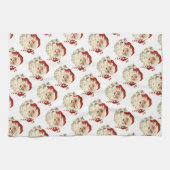  Kerstman met Candy Cane. Theedoek (Horizontaal)