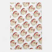  Kerstman met Candy Cane. Theedoek (Verticaal)