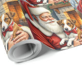 Kerstman met Chesapeake Bay Terrier Cadeaupapier (Rol Hoek)