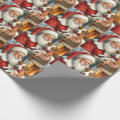 Kerstman met Chesapeake Bay Terrier Cadeaupapier (Hoek)