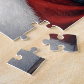 Kerstman met Chow Chow Kerst Kunst Legpuzzel (Zijkant)