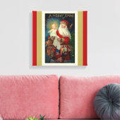 Kerstman met Christus Kind Speelgoed St. Nicholas Canvas Afdruk (Insitu (Woonkamer))