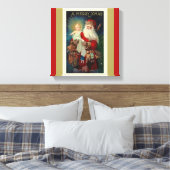 Kerstman met Christus Kind Speelgoed St. Nicholas Canvas Afdruk (Insitu (Slaapkamer))