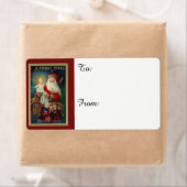 Kerstman met de Baby Jesus Etiket (Insitu)