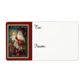 Kerstman met de Baby Jesus Etiket (Voorkant)