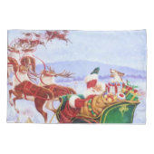 Kerstman met de slee kussensloop (Achterkant)