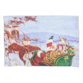 Kerstman met de slee kussensloop (Voorkant)