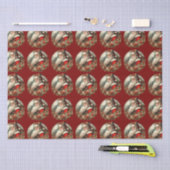 Kerstman met decoratie tissuepapier (Craft)