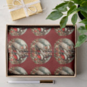 Kerstman met decoratie tissuepapier (Geschenk)