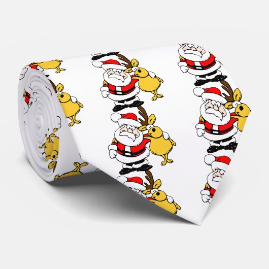 Kerstman met deer stropdas (Opgerold)