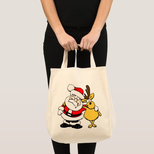 Kerstman met deer tote bag (Voorkant (product))