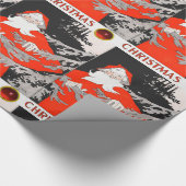 KERSTMAN MET DENNENBOOM Kerst Cadeaupapier (Hoek)