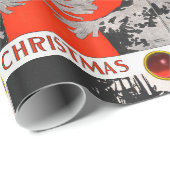 KERSTMAN MET DENNENBOOM Kerst Cadeaupapier (Rol Hoek)