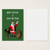 Kerstman met Dobermann Visitekaartje (Voorkant /achterkant)