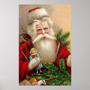  kerstman met Doll Poster