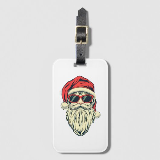 kerstman met een bril bagagelabel (Voorkant (verticaal))