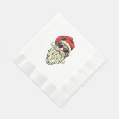 kerstman met een bril servet (Hoek)
