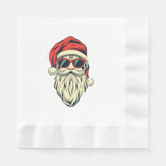 kerstman met een bril servet (Voorkant)