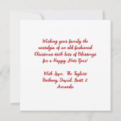  Kerstman met een Bruin Paard Kerstmis Kaart (Achterkant)