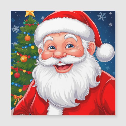 Kerstman met een glimlach in een rode hoed (Voorkant)