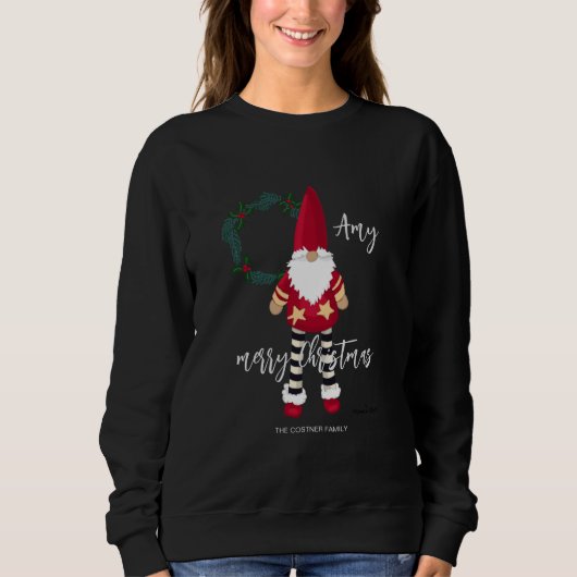 Kerstman met een kerstkrans trui (Voorkant)
