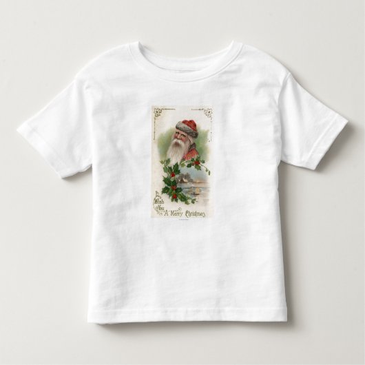 Kerstman met een meer Scene Kinder Shirts (Voorkant)