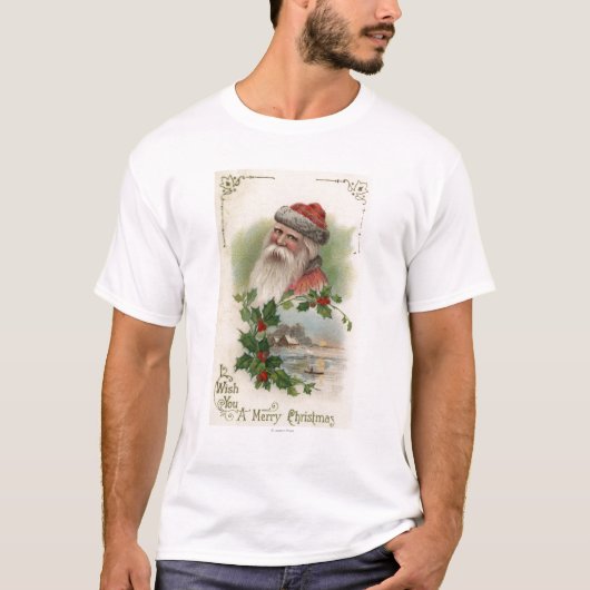 Kerstman met een meer Scene T-shirt (Voorkant)
